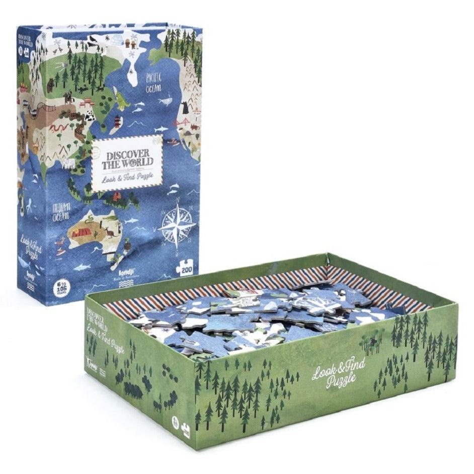 LONDJI puzzle discover the world 6yrs+ / 200 pcs recycled karton