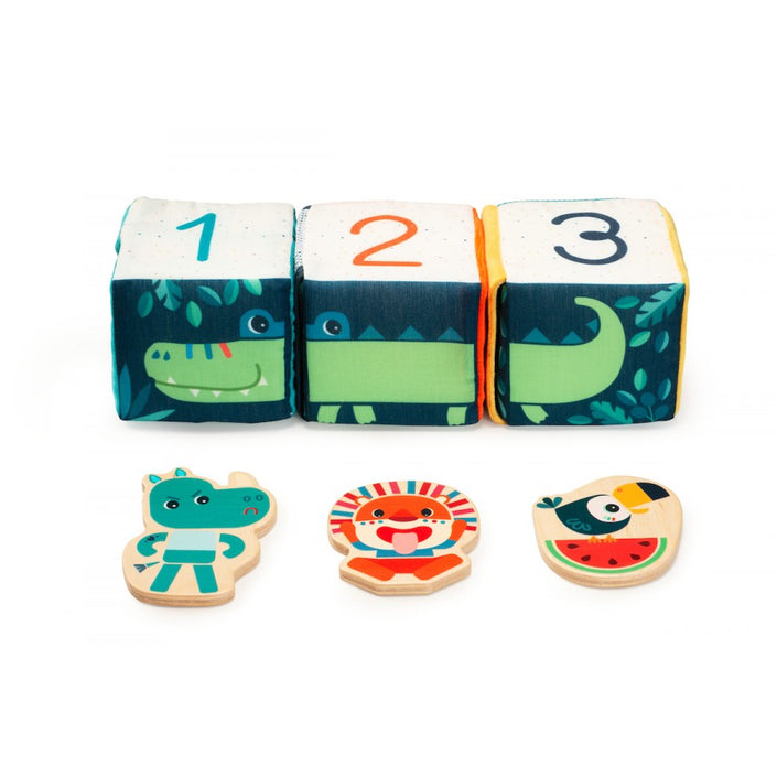 Lilliputiens activities cubes animals 1+