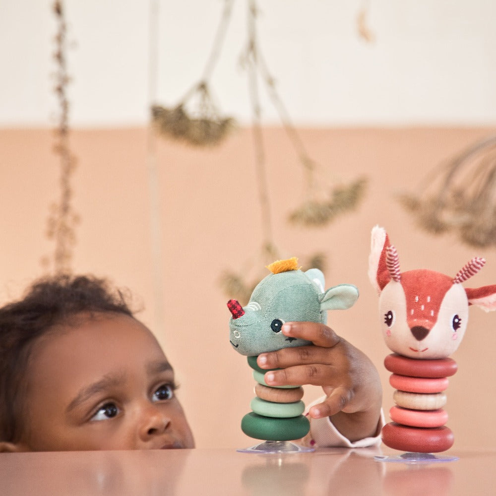 Lilliputiens rattle with suction cup Stella 6 months + FSC hout + 100% polyester