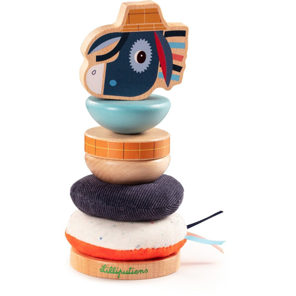 Lilliputiens stacking tower donkey Ignace 9 months+
