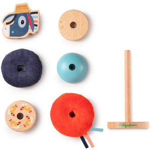 Lilliputiens stacking tower donkey Ignace 9 months+