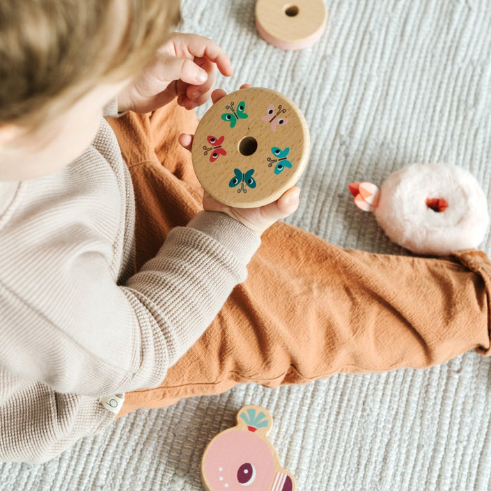 Lilliputiens stacking tower flamingo Anais 9 months+