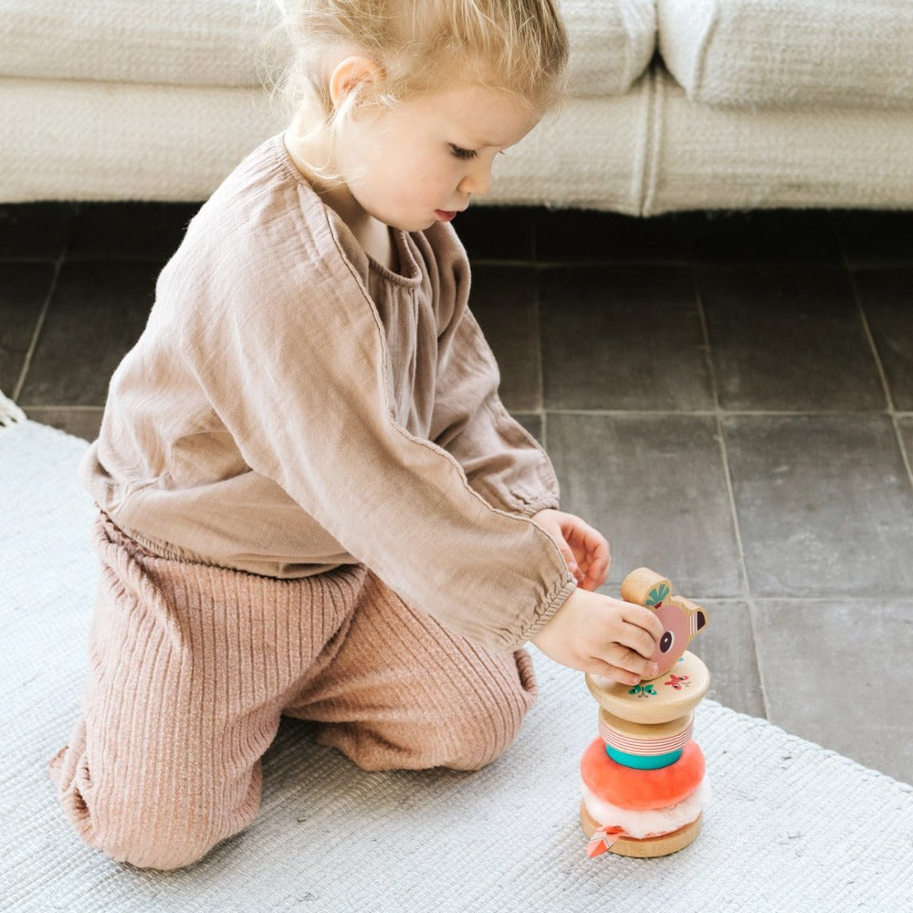 Lilliputiens stacking tower flamingo Anais 9 months+ 83260