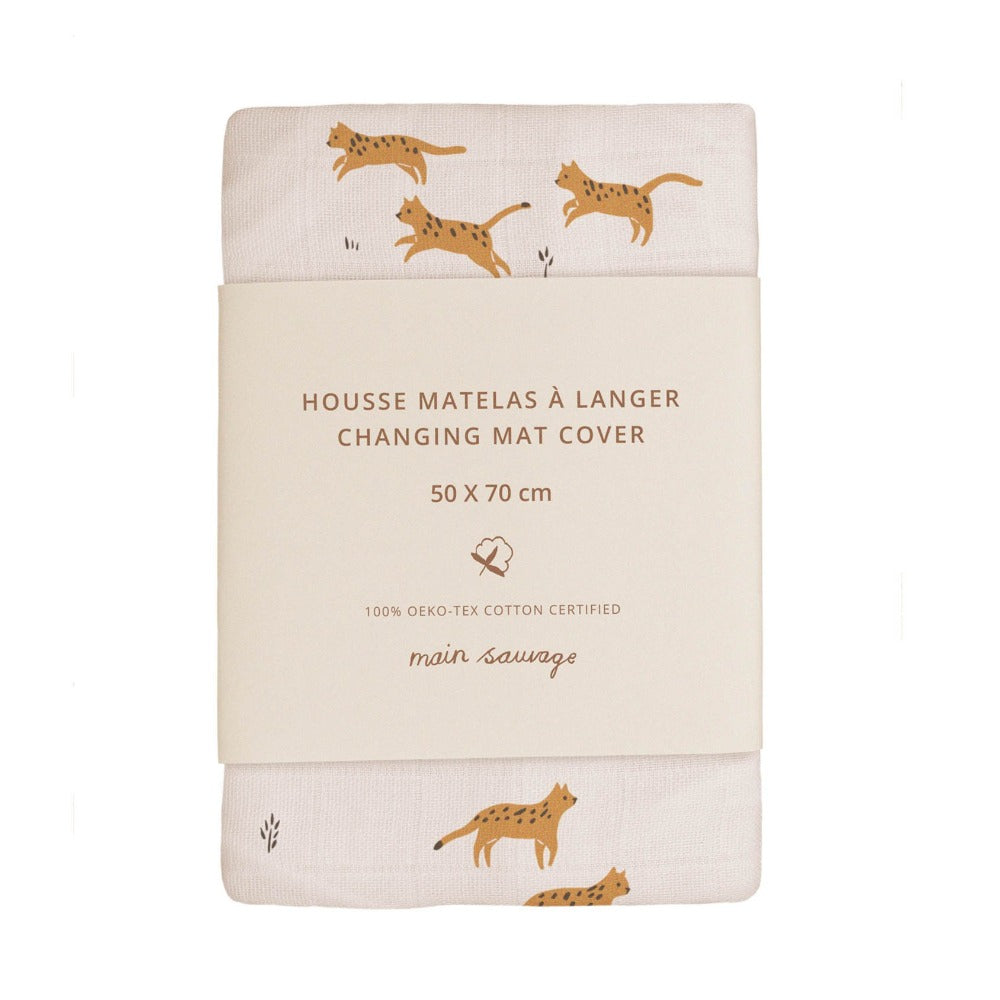 Main Sauvage changing pad cover savannah 50 x 70
