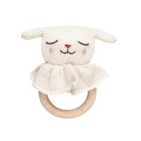 Main Sauvage teether + rattle lamb