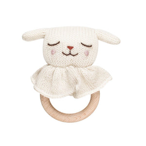 Main Sauvage teether + rattle lamb