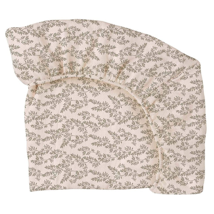 Main Sauvage fitted sheet bay leaves 70 x 140