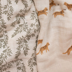 Main Sauvage fitted sheet bay leaves 70 x 140