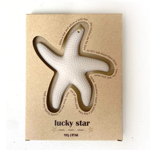 Mrs Ertha teething ring lucky star cloud grey