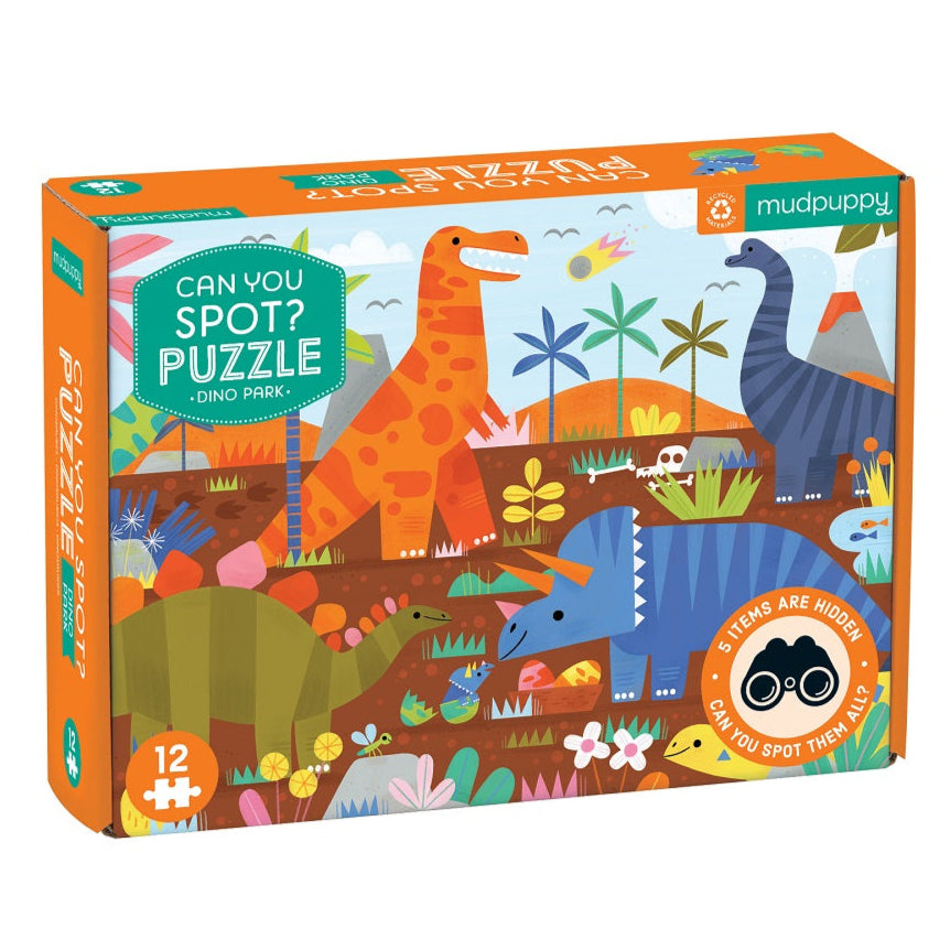 Mudpuppy search puzzle can you spot Dino 2 yrs+/ 12 pcs