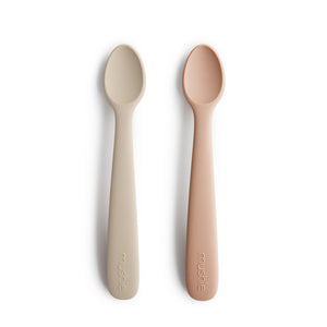 Mushie baby spoons blush sand
