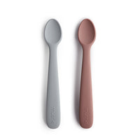 Mushie baby spoons stone mauve