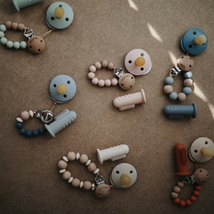 Mushie baby toothbrush tradewinds stone