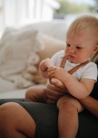 Mushie baby toothbrush tradewinds stone