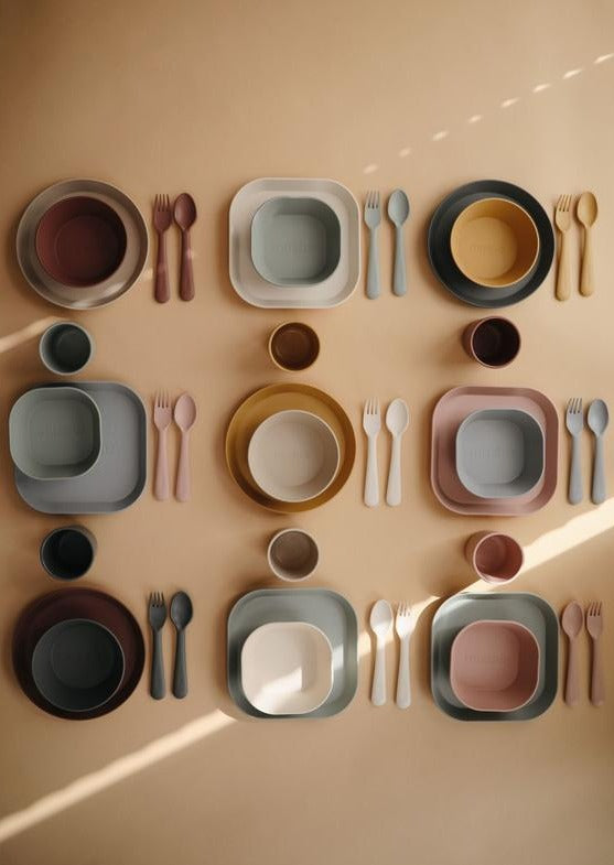 Mushie cutlery set beige