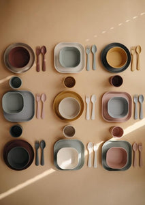 Mushie cutlery set beige