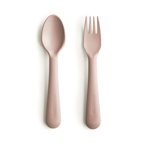 Mushie cutlery set blush