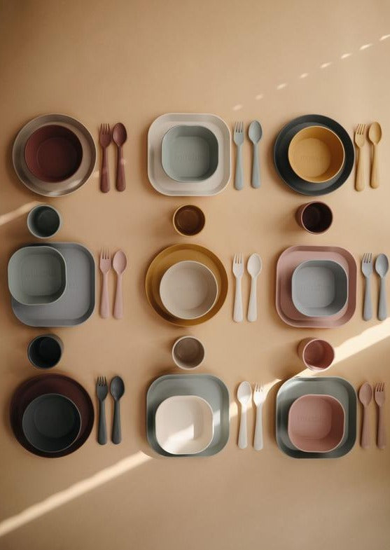 Mushie cutlery set blush