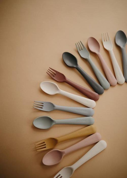 Mushie cutlery set ivory