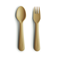 Mushie cutlery set mustard
