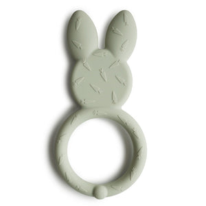 Mushie teething ring bunny sage 3 months+