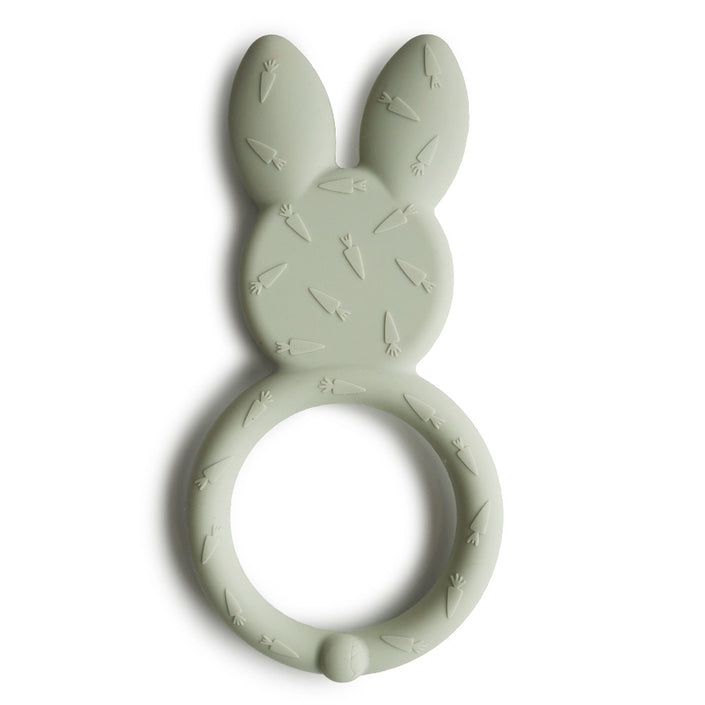 Mushie teething ring bunny sage 3 months+