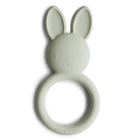 Mushie teething ring bunny sage 3 months+