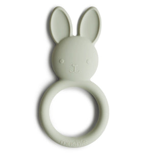 Mushie teething ring bunny sage 3 months+