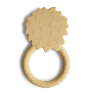 Mushie teething ring lion yellow 3 months+