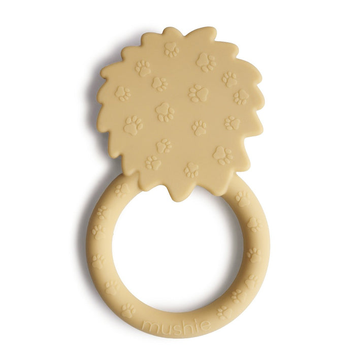 Mushie teething ring lion yellow 3 months+