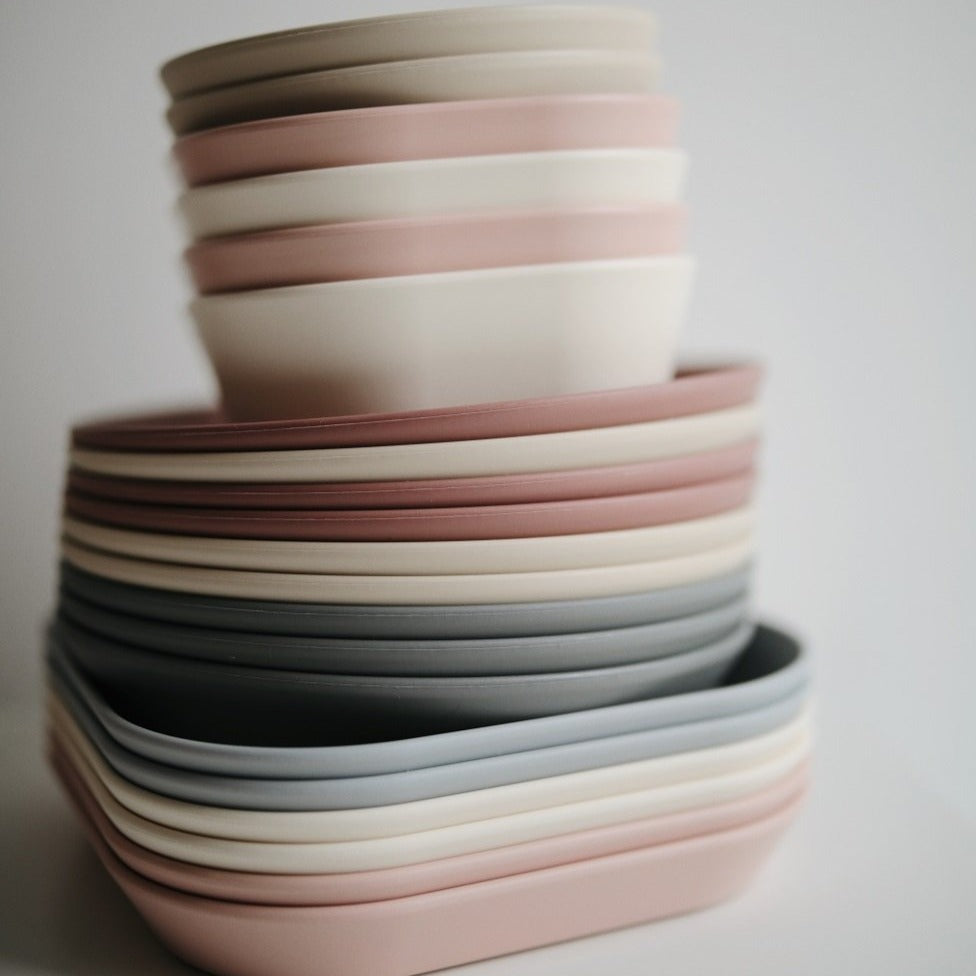 Mushie bowls ivory