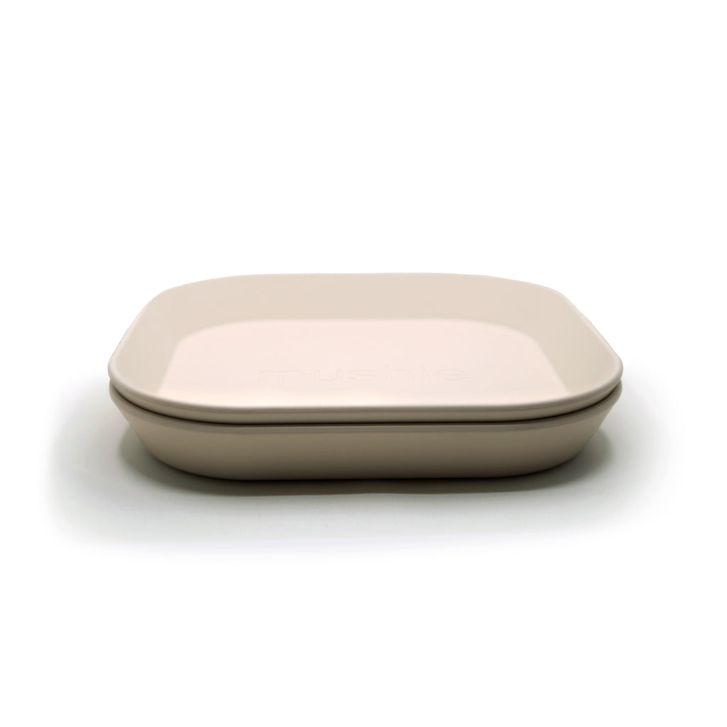 Buy Mushie plates ivory
