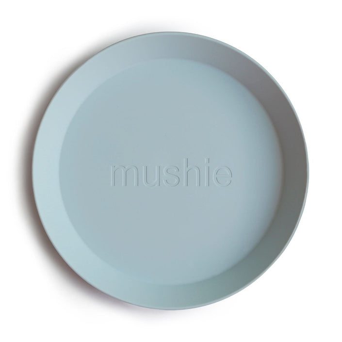 Mushie plates powder blue