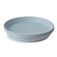 Mushie plates powder blue