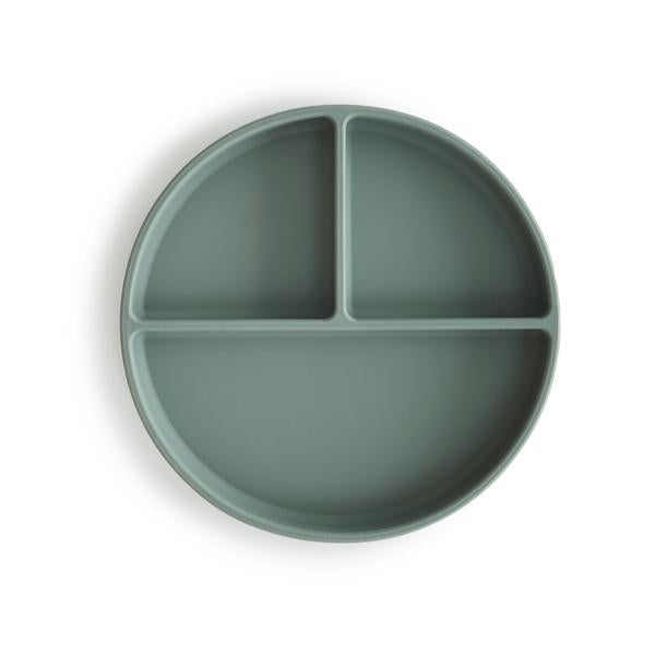 Mushie silicone plate cambridge blue