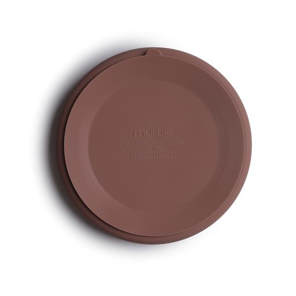 Mushie silicone plate cloudy mauve 810052460512