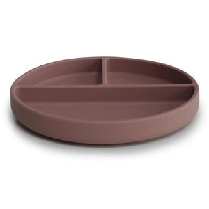 Mushie silicone plate cloudy mauve