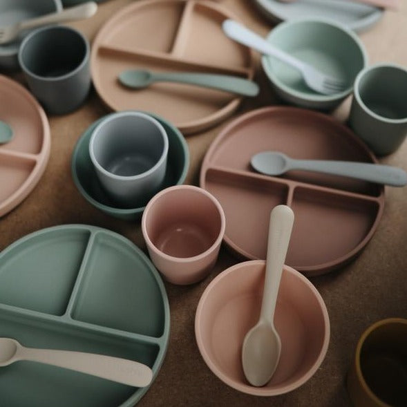 Mushie silicone plate natural 100% siliconen