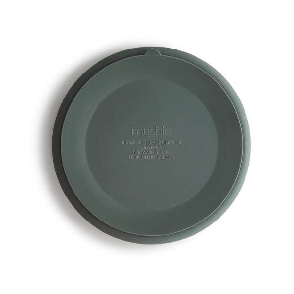 Mushie silicone plate thyme green 810052460529