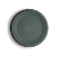 Mushie silicone plate thyme green