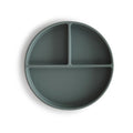 Mushie silicone plate thyme green