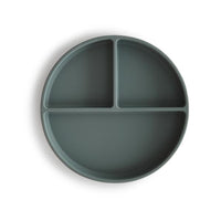 Mushie silicone plate thyme green