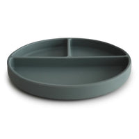 Mushie silicone plate thyme green