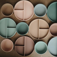 Mushie silicone bowl of blush