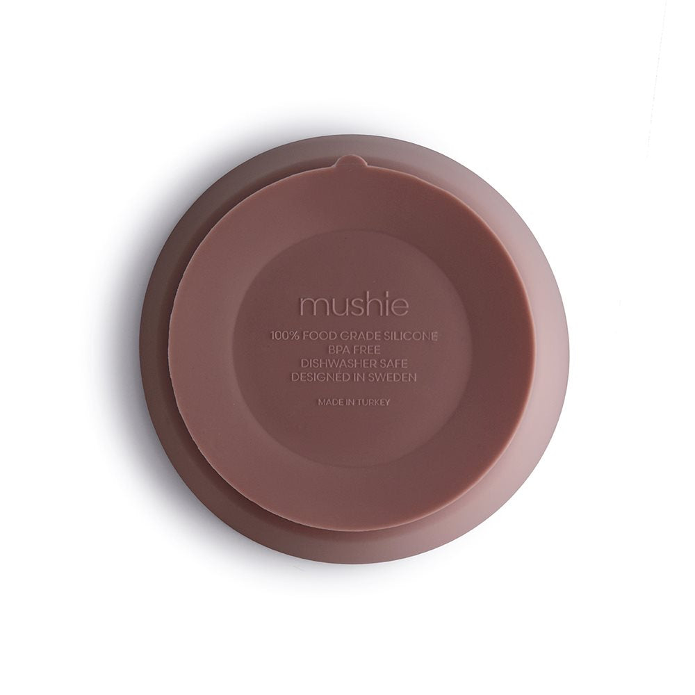 Mushie silicone bowl cloudy mauve 810052460451
