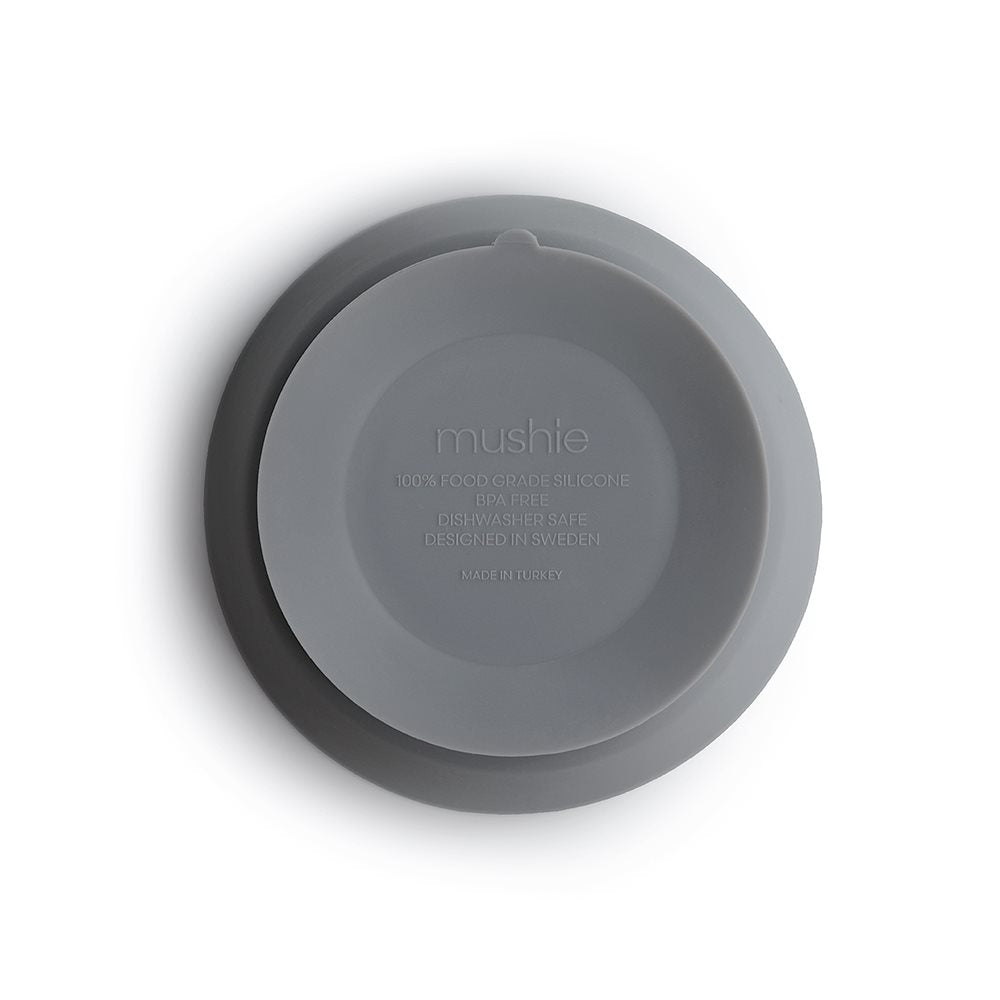 Mushie silicone bowl stone 810052460420