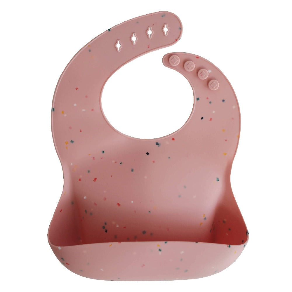 Mushie silicone bib Pink Confetti