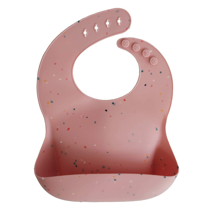 Mushie silicone bib Pink Confetti