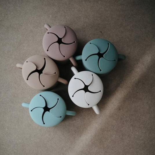 Mushie snack cup blush