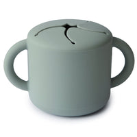 Mushie snack cup cambridge blue